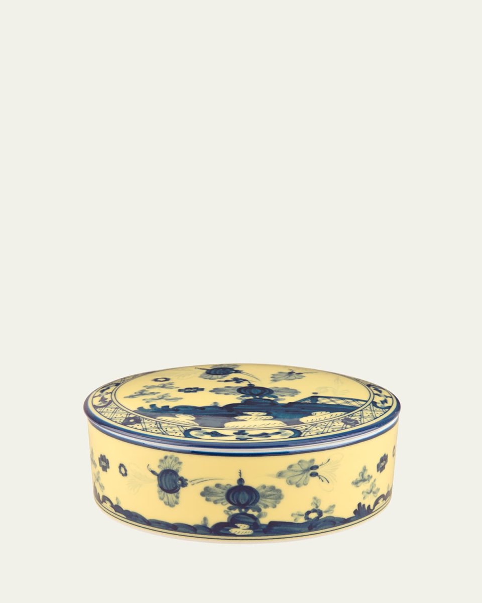 Citrino Round Covered Box
